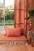 Grand Coussin Etamine en lin lavé 50x75 cm Terracotta