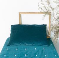 Grand Coussin Vague 50x75 Bleu Orage