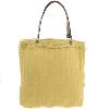 Sac Cabas Médium en lin lavé Ocre - Anses en cuir