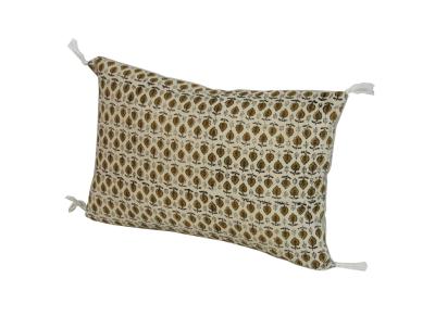 Coussin Indienne 30x45 cm Ocre Semis