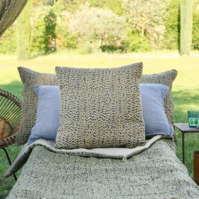 Coussin Lier 45X45 en lin Indigo