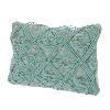 Coussin Macramé Céladon